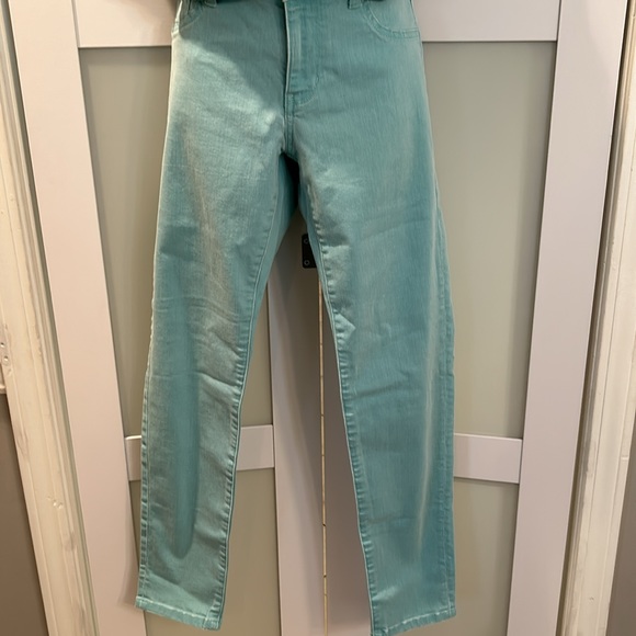 CAbi Mint Teal Stretch Skinny Jeans Low Rise Size 8 Style 322 - Picture 3 of 12